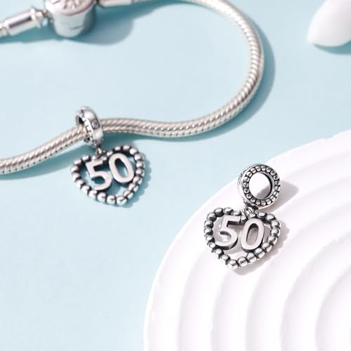Image of 925 Sterling Silver Number Charm fits Pandora, Gift for Women
