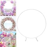 Soporte de arco de globos de metal, marco de telón de fondo de boda para fiestas y decoraciones de baby shower, arco circular para bodas, arco, soporte de aro para globos, marco de guirnalda