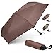 Éclatté Paraguas Plegable con 6 Varillas Reforzadas | Mini, Ligero y Resistente para Lluvia, Sol o Nieve | Ideal para Viaje o Uso Diario | Pack con Tote Bag de Algodón de Regalo (1, chocolate)