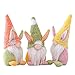 Huijieyuan 3 Stück Ostern Gnom Plüsch Elf Gesichtslose Puppe Ohr Dekorationen, Handgemachte Skandinavische Tomte Schwedische Nisse Bunny GNOME Puppen Dekor,Home Party Tisch Zwergeier Spielzeug