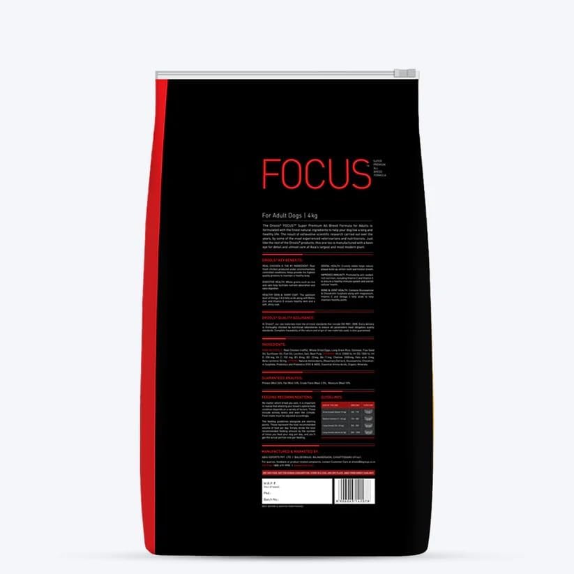 Image of Focus Adult Dog Food 6 Kg Pack of 2, 3Kg Each | Premium High-Protein Formula with Real Chicken & Omega-3 & 6 | Supports Muscle Growth, Strong Bones, Immunity & Digestion