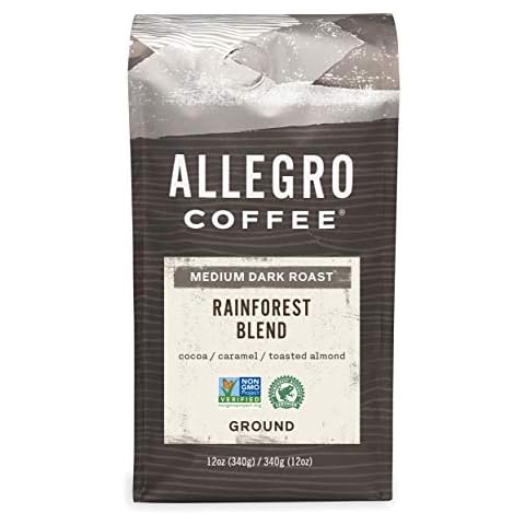 Allegro Coffee Rainforest Blend Ground Coffee, Caramel , 12 oz Cover