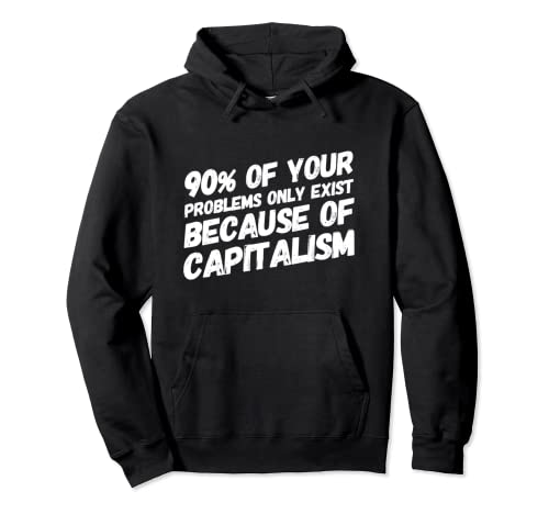 Divertido anticapitalismo izquierdo, progresista americana Sudadera con Capucha