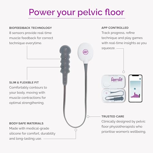 femfit | Pelvic Floor Exerciser with App | Kegel Trainer for Women | Strengthen Your Pelvic Floor | Resolve Incontinence with Guided Training + Support | Improved Bladder Control & Postnatal Recovery - 4