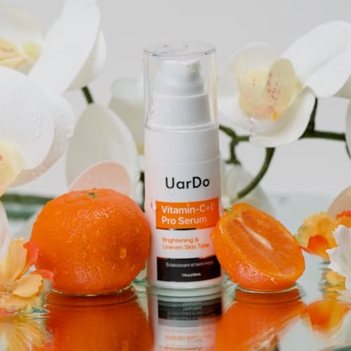 Uardo Vitamin-C+E Pro Serum 1 Fl Oz/ 30 ml - usn101 | Anti-Aging | Helps w/Wrinkles, Dark Spots & Fine Lines | Improve Skin Texture & Evens Out Tone | For Women and Men
