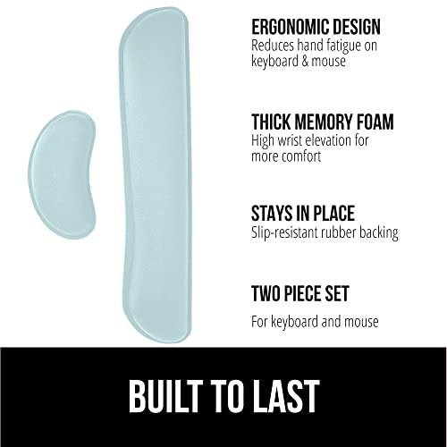 image for GORILLA GRIP Silky Gel Memory Foam Wrist Rest for Computer Keyboard, M