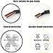 TV Power Cord, Ancable 6-Feet 18AWG 90 Degree Angled 2-Prong to L-Shaped C7 Power Cord for Samsung Philips Toshiba LG Sony Sharp Panasonic Vizio LED Flat TV Sky Box, Sky Plus+ HD Box