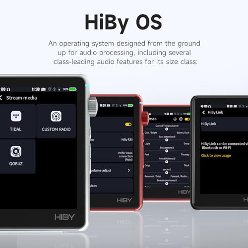 HiBy R3 II Hi-Fi MP3 Player com Bluetooth e WiFi Suporta Streaming DSD PCM MQA dongle 3.5mm+4.4mmBAL