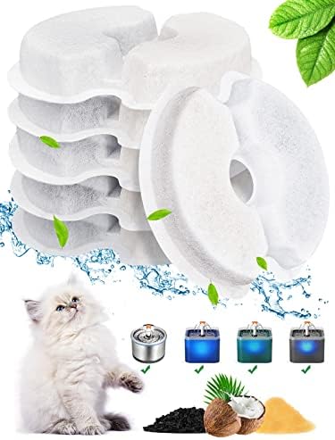 PARTSEE Katzenbrunnen Filter 12er Set - Für DownyPaws Trinkbrunnen 2.5L