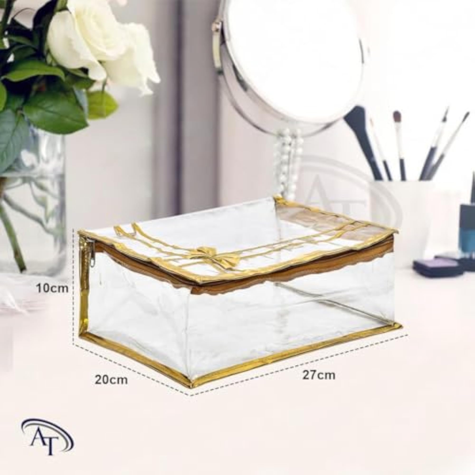 Transparent Toiletry Pouch for Women, Waterproof PVC
