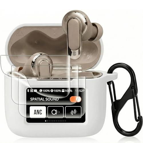 ANVEY �P�[�X for JBL TOUR PRO 3 �V���R�����y�ی�t�B����3���t���z�J���r�i�t�� �S�ʕی� �ϏՌ� �����E�L�Y�h�~ �[�d�Ή� �y��