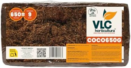Bloque de Fibra de Coco 650g – Sustrato Ecológico para Plantas, J...