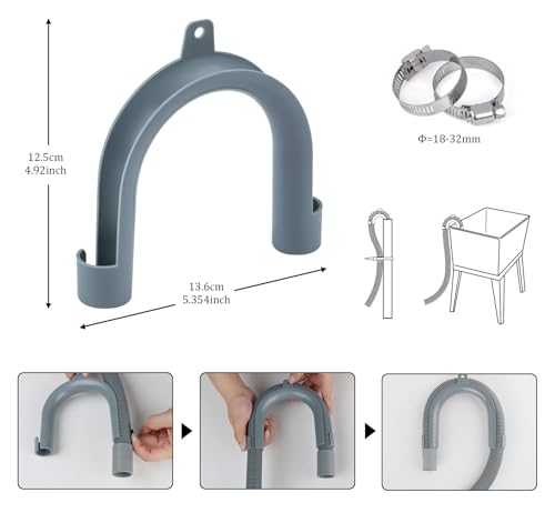 ilauke 2.5m Universal Replacement Drain Hose Extension Kit for Washing Machine, Dishwasher & Other Applications - Image 3