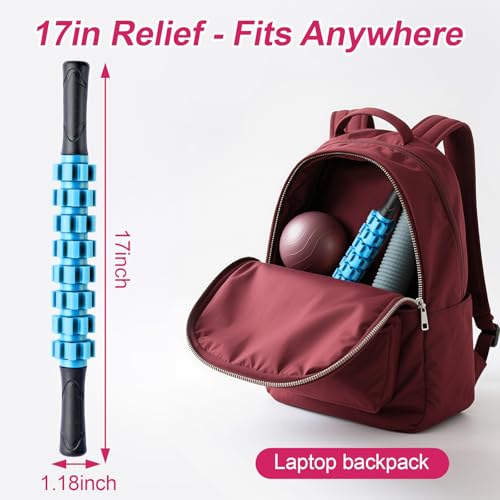 Image of Muscle Roller Stick for Athletes, Liposuction Massage Roller Stick for Exercise Runners, Therapy Manual Massager Stick Tool for Relief Muscle Soreness, Trigger Points, Help Calf, Leg, Back Recovery