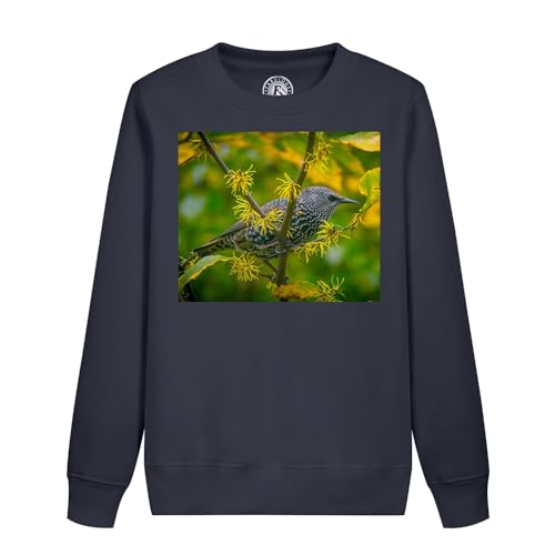 Sweatshirt enfant oiseau animaux fleurs avec finitions haut de gamme