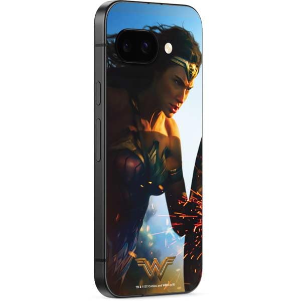 Skinit Decal Phone Skin Compatible with Google Pixel 9a - Officially Licensed DC Comics Wonder Woman Action Pose Poster Design