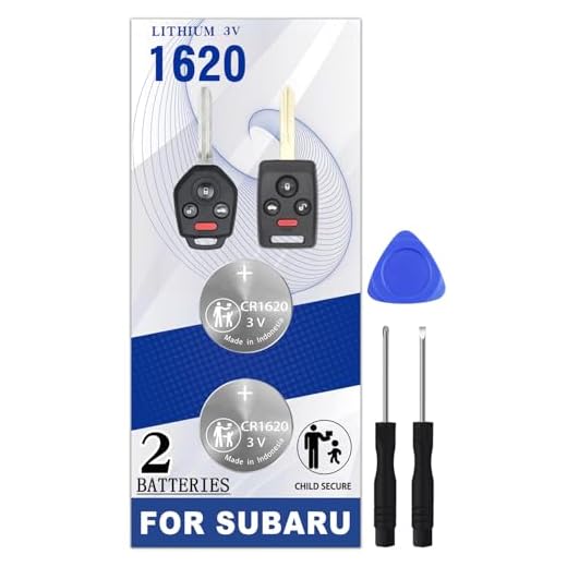 Pinochi CR1620 Key fob Battery Replacement for Subaru (2010-2020) Crosstrek Forester Ascent Impreza Legacy Outback WRX (3 or 4 Button) Head Key Fobs