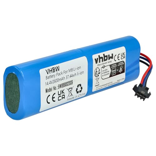vhbw Batería Compatible con Lenovo LR1, T1 Pro Robot Limpieza (2600 mAh, 14,4 V, Li-Ion)