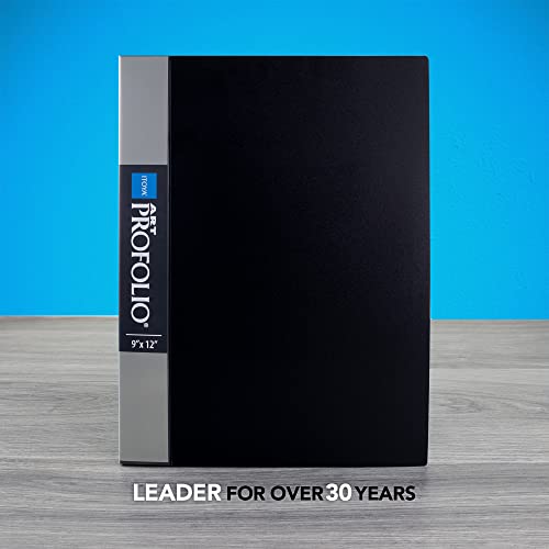 Itoya Original Art Profolio 9X12 Black Art Portfolio Binder With Plastic Sleeves And 48 Pages - Portfolio Folder For Artwork With Clear Sheet Protectors - Presentation Book For Art Display And Storage #TOP1