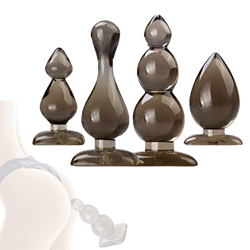 Q1A- 4 Jouets en Silicone Marron de Différentes Ḁṉḁl Plṳg Bṳtt Ḁṉḁle Prôsṱḁṱe Deḇṳṱḁṉt Vḯḇrḁṉṱ Tṳṉṉel xl le...