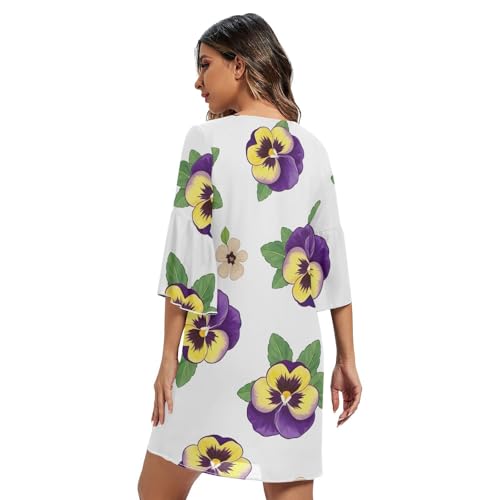 Robe d'été fleurs blanches col V fluide : ne souffrez plus de la chaleur