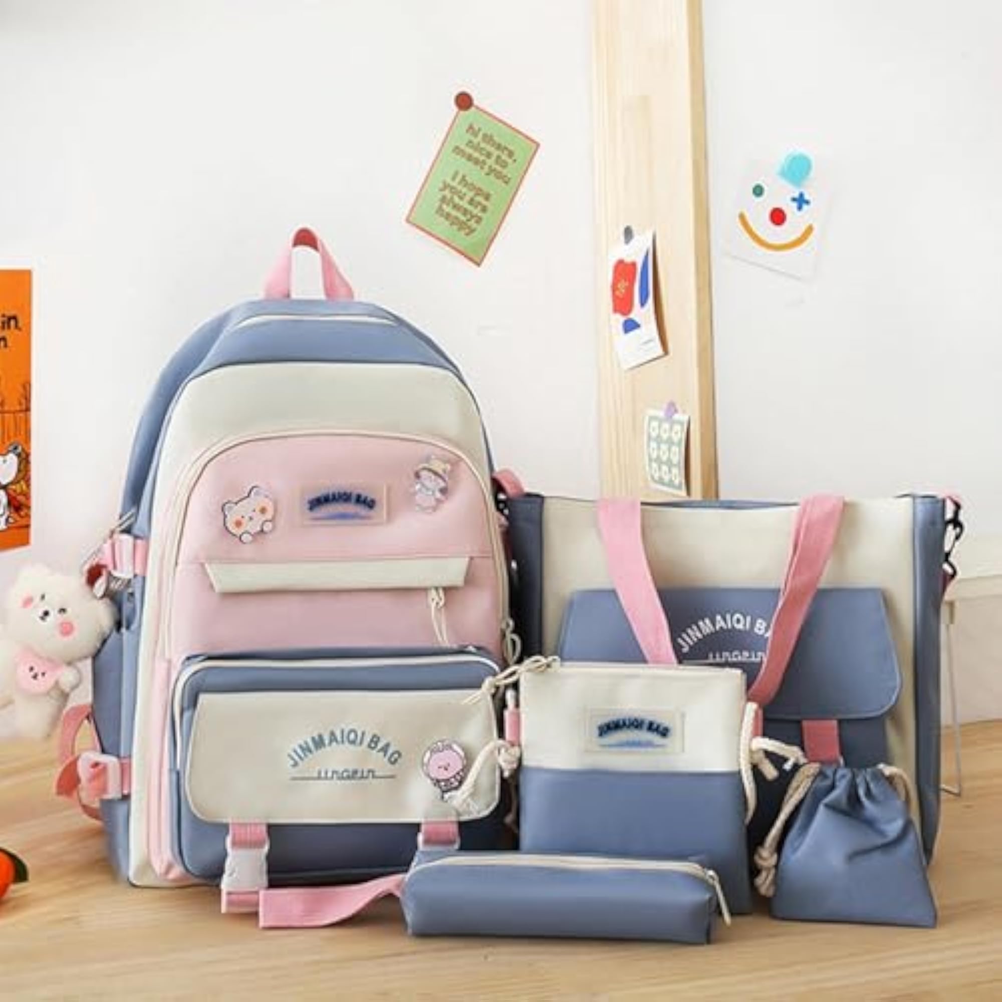 Aesthetic Kawaii Cute Backpack Combo for Girls