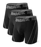 Separatec Mens Boxer Briefs 8th-Gen Separate Dual Pouch Bamboo Rayon Underwear Antibacterial Silky Smooth Dynamic Line Design Boxer Shorts 3 Pack