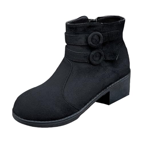 Bottes Femme Talon Compensé en cuir synthétique pour l'hiver quotidien