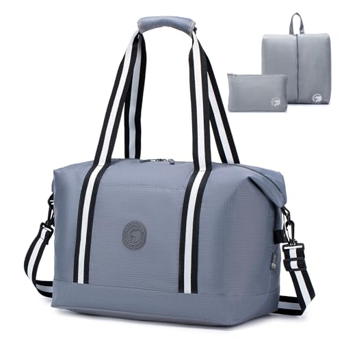 SPAHER Bolsa de Viaje 40x30x25 Eurowings Equipaje de Mano Bolsa de Deporte Gimnasio Mujer Hombres Impermeable Bolsos Maternidad Hospital Fin Semana Cabin Duffle Bag Gym Bag Negro