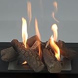 Nu-Flame Ceramic Log Set for Ethanol Fireplaces, 9-Piece