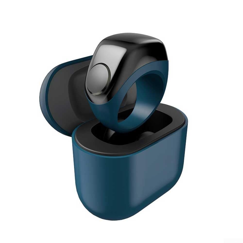 Smart Ring Counter con custodia di ricarica, tre supporti per anelli e promemoria di preghiera basati su app per una routine spirituale coerente (blu)
