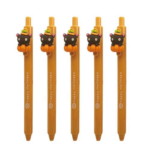 5PCSノベルティジェルペンハロウィーンハロウィーン漫画ジェルペン子供の学生大人のライティングジャーナリングスクールスタッタリーサプライライティング楽器