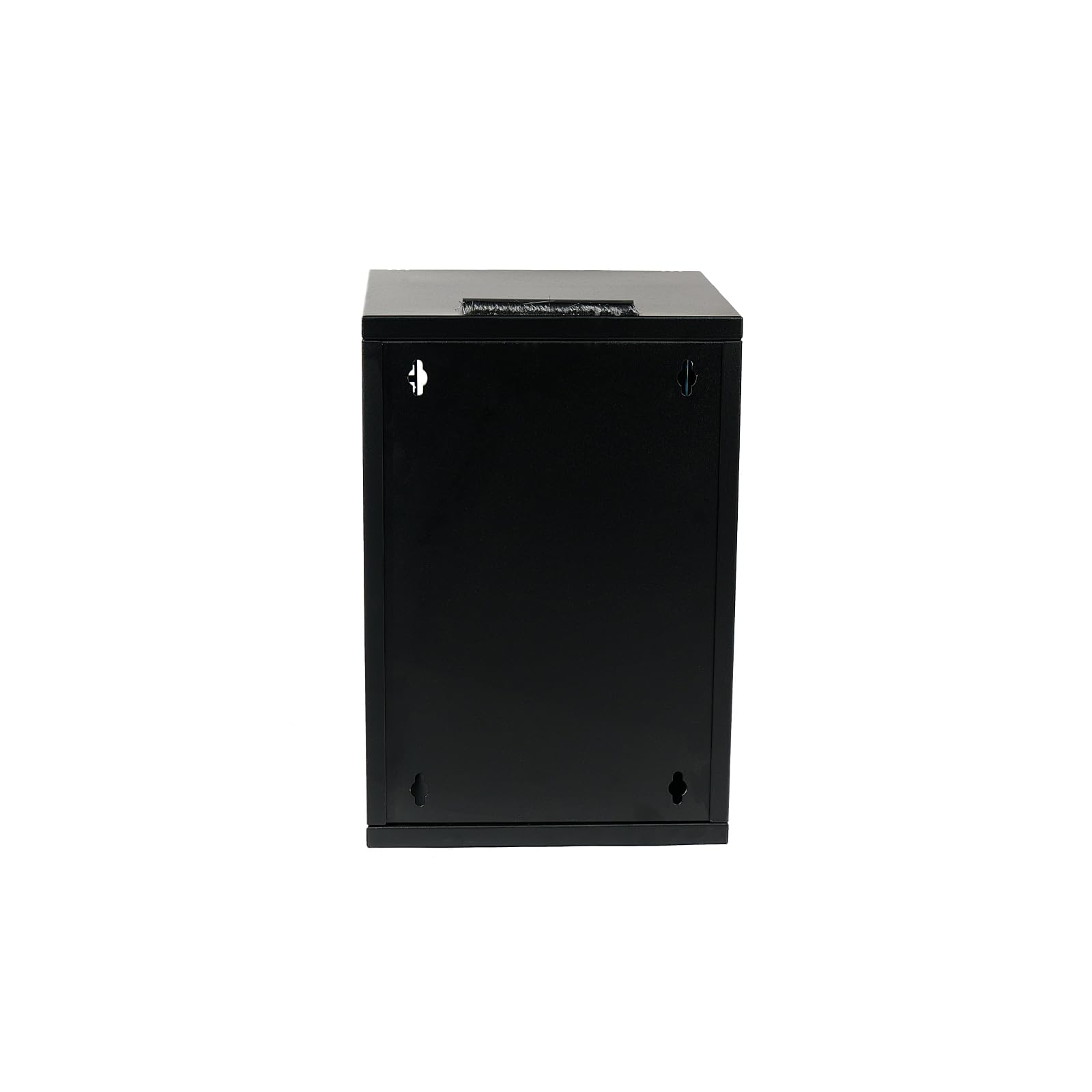 Netzwerkschrank 10 Zoll 9HE I 300 mm Tiefe I Serverschrank Schwarz | Wandmontage I abschließbare Glastür I voll montiert I 60 kg Traglast I 312x300x464 mm (Schwarz, 9HE)