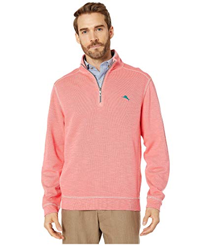 Tommy Bahama Tobago Bay 1/2 Zip Pullover Dubarry Coral 2XL