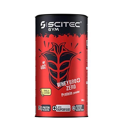 Preisvergleich Produktbild Scitec Gym WheyBro+ Zero, Proteinpulver, Vanille, 500 g