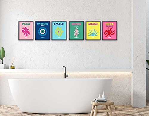 Mmjiyh Preppy Room Decor Aesthetic Posters， Danish Pastel Room Decor Aesthetic Canvas Wall Art，College Apartment Decor Prints For Wall Decor Set Of 6 8X10In Unframed. #TOP3