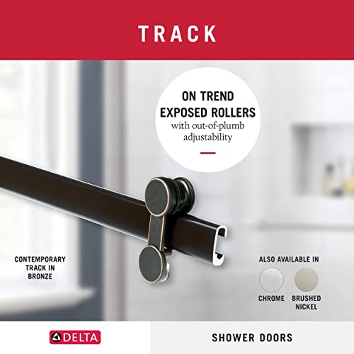 Delta Shower Doors Sd3276537 Trinsic Semi-Frameless Contemporary Sliding Shower Door 48In.x70In, Bronze Track #TOP2
