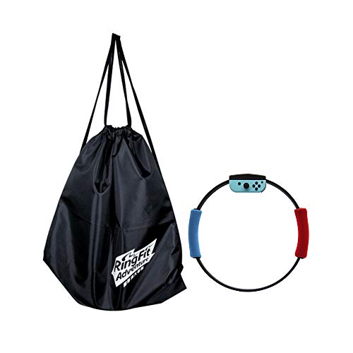 Hosoncovy Faltbare weiche Tragetasche Staubdichte Aufbewahrungstasche Reisetasche Ring Con Case für Nintendo Switch Ring Fit Adventure Spielzubehör (Schwarz) Cover