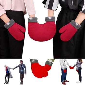 Hand in Hand Mitten Couples Lovers Handschoenen Winter Warme Handschoenen Kerst Valentijnsdag Cadeaus voor Koppels Wanten Winter Warme Handschoenen-Goed | NL