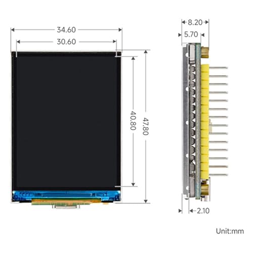 Carte de développement WiFi Bluetooth avec écran LCD tactile IPS 2" - 6