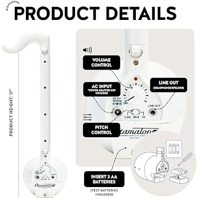 Otamatone Deluxe [English Manual] Electronic Musical Instrument Synthesizer from Japan by Cube/Maywa Denki, White