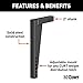 CURT 17125 Replacement Weight Distribution Hitch Shank, 2-Inch Receiver, 14-1/2-Inch Drop, Black