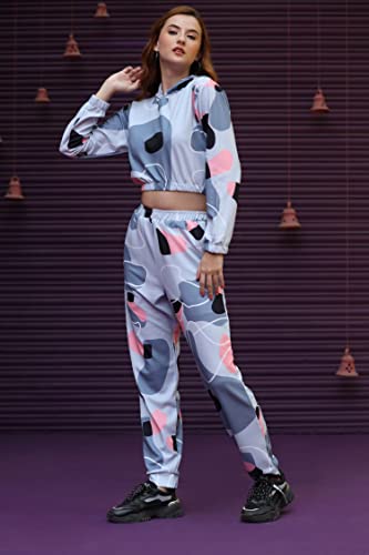 Image of GRECIILOOKS Co Ord Set for Women | Co Ord Set for Women Stylish |Printed Lycra Co Ord Set for Women | Travel Co Ord Set for Women | Full Sleeve