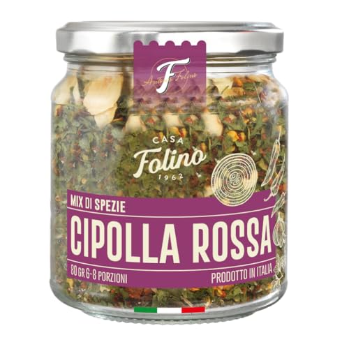 Spaghettata Tropeana würzig, 90 g, im Glas, wiederverwendbar und recycelbar, für Zwiebelgeschmack. Gewürze Casafolino.