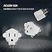 2 Pack ETL Listed 3 Prong to 2 Prong Adapter, JACKYLED Polarized Grounding Converter 3-Prong Adapter Converter Fireproof Material 392℉ Resistant Heavy Duty for Wall Outlets, Electrical, Household