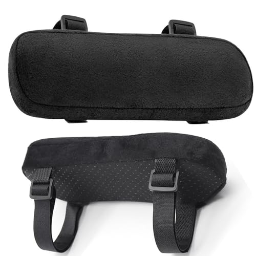 Almohadillas Reposabrazos, 2 Piezas Almohadillas Ergonómicas de Espuma Para Reposabrazos, Fundas de Apoyo Antideslizantes Almohadilla Reposabrazos Para Silla de Oficina y de Juego Reposabrazos