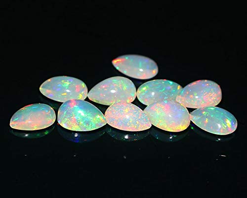Opale éthiopienne AAA en cabochon poire pour haute joaillerie créative