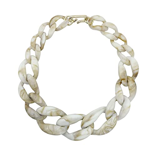Collier punk à gros maillons acryliques et perles géantes pour un style affirmé