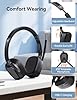 TECKNET 6.0 Bluetooth Headset, Wireless Headset with Microphone for Work, USB Headset with Microphone, 50H Playtime & Mute, On-Ear Headphones for Office/Call Center/Truck/Home #3