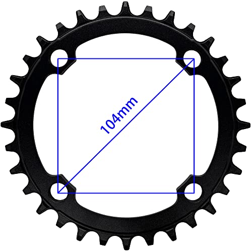 Image of Round Oval Chainring 104BCD 32T 34T 36T 38T 40T 42T 44T 46T 48T 50T 52T Narrow Wide Chainring for 7 8 9 10 11 12 Speed Chains